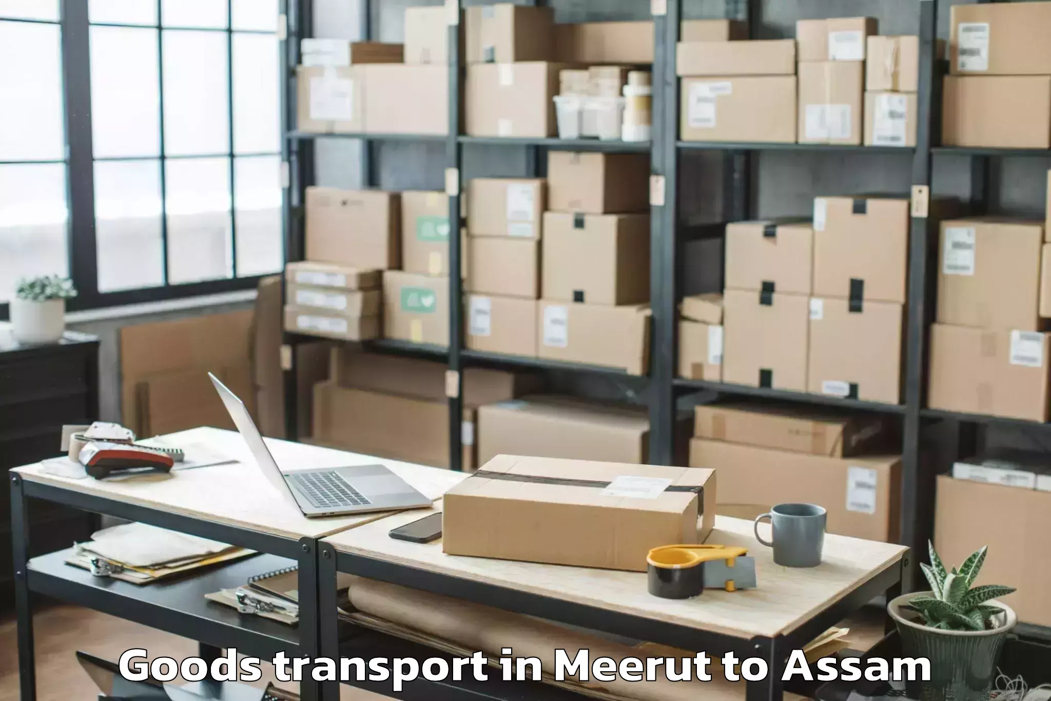 Meerut to Borjhar Airport Gau Goods Transport Booking